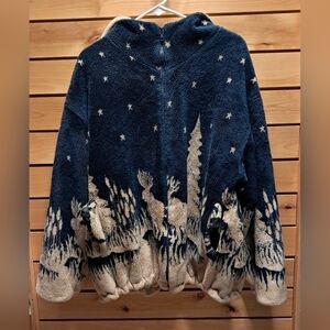 Vintage Y2K Country Woods Graphic Fleece Size L